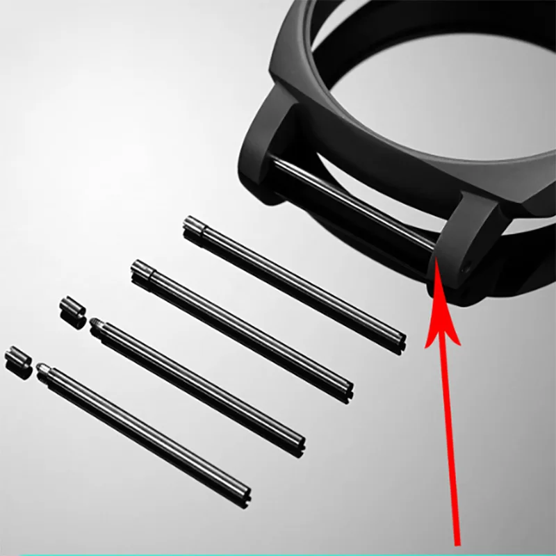 For Panerai PAM441 PAM438 Watchband Strap Black Screw Rod Shaft Connecting Rod Stainless Steel Watch Shaft Hands 30.5x1.5mm