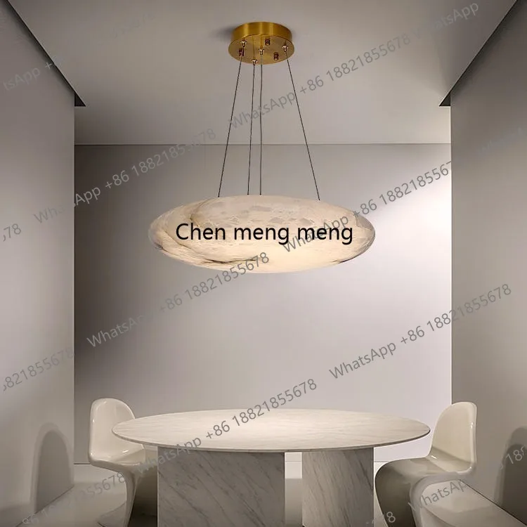 Marble light luxury living room chandelier all copper dining room bedroom matching post-modern model room simple