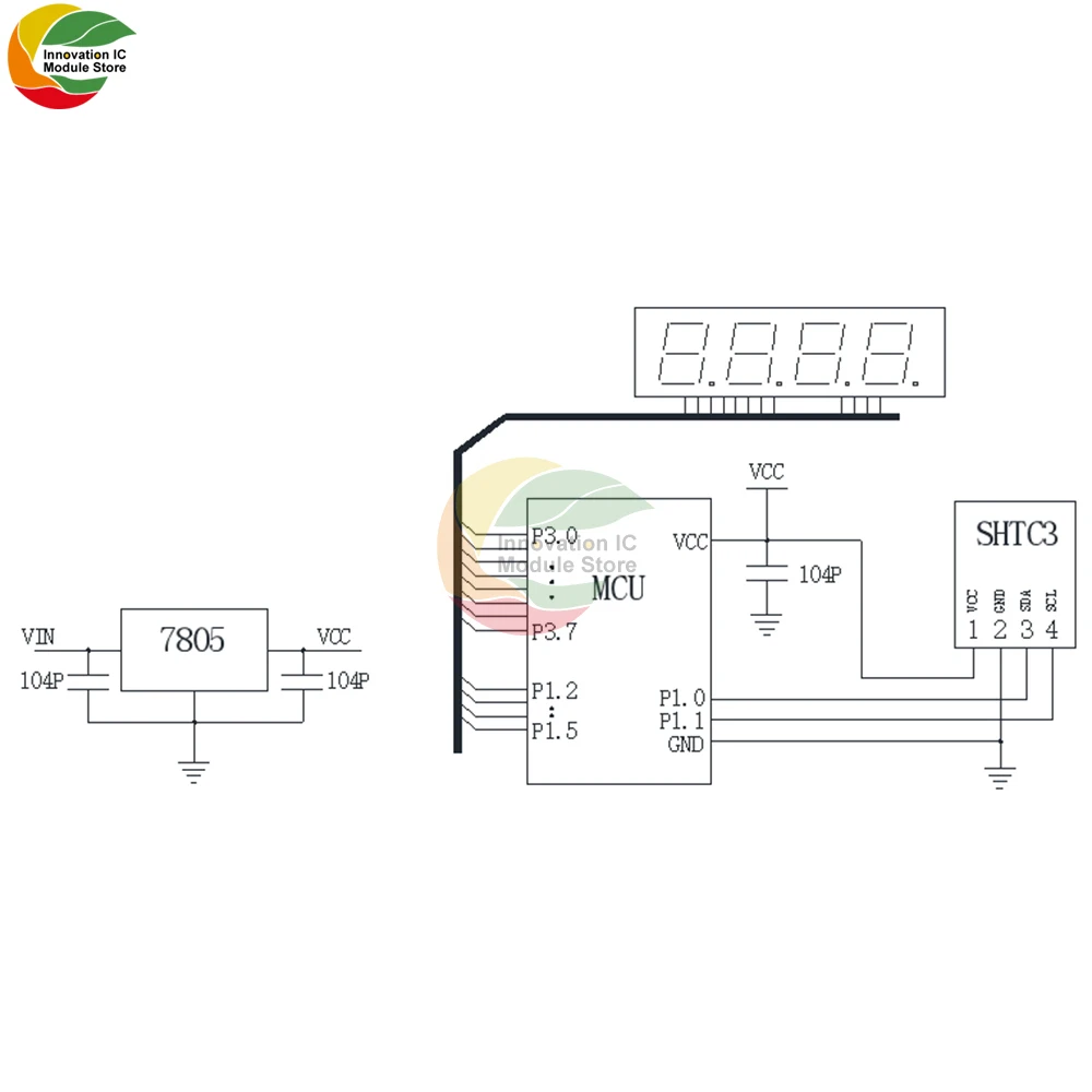 SHTC3 Digital Temperature and Humidity Sensor High Precision Measurement Module I2C Communication Replace AM2302 DHT22