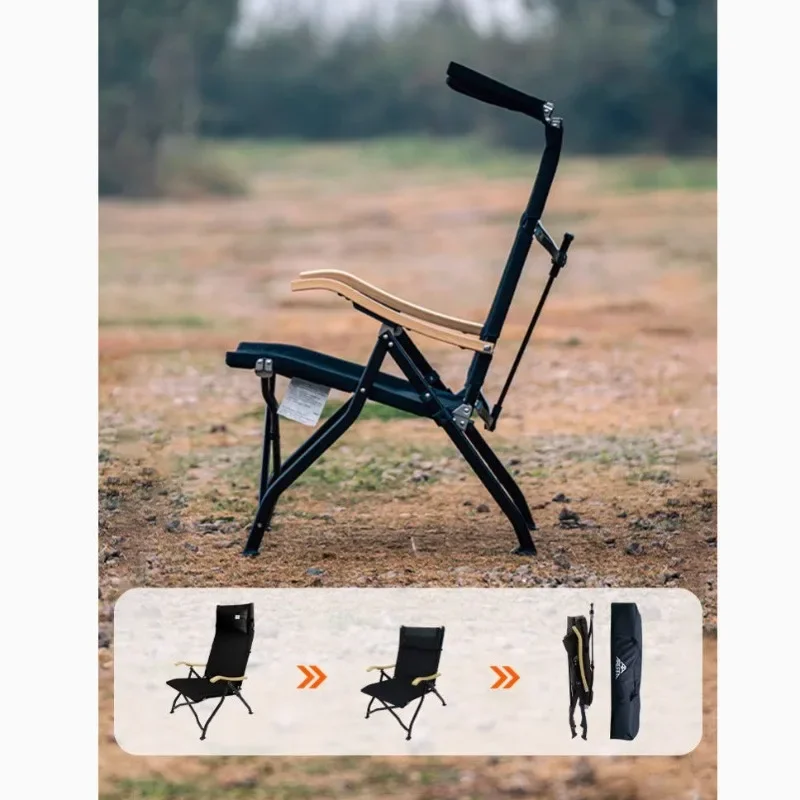 Armrest bag, four-gear folding back short feet, enlarged seal chair, outdoor adjustable chair, seal chair folding