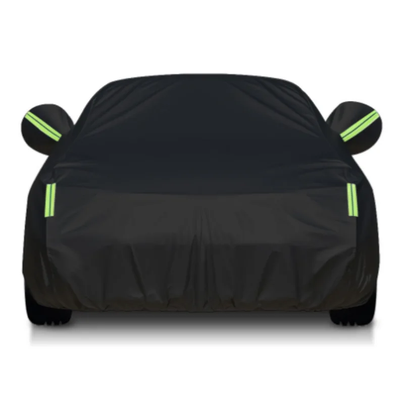 

Black Weatherproof Car Cover 190T Oxford UV Protection Snow Protection Dustproof for Sedans up to 200"