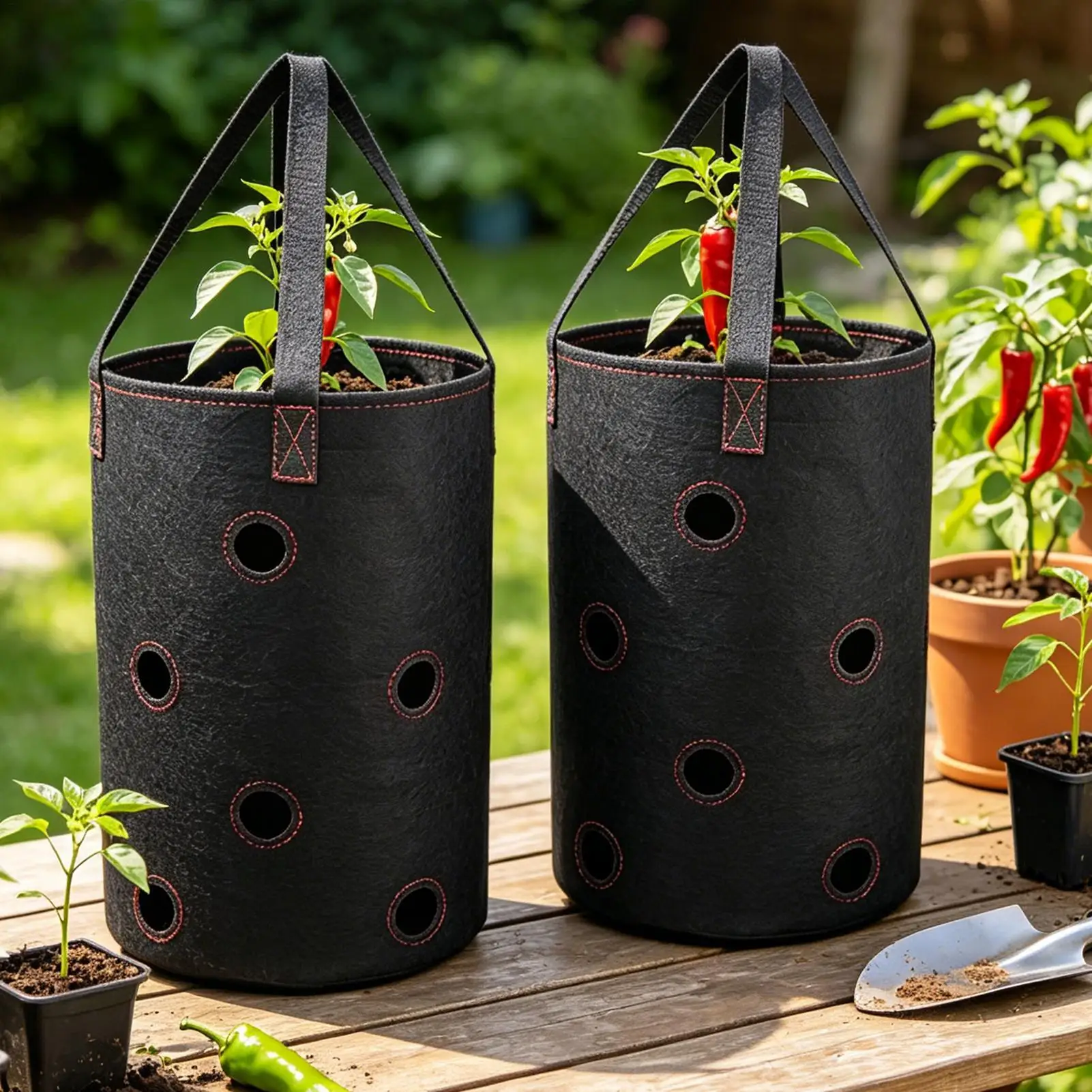 Upside Down Tomato Planter 11 Planting Holes 3 Gallon 2 Pieces Large Capacity Tomato Grow Bags for Garden Yard Balcony Outdoor