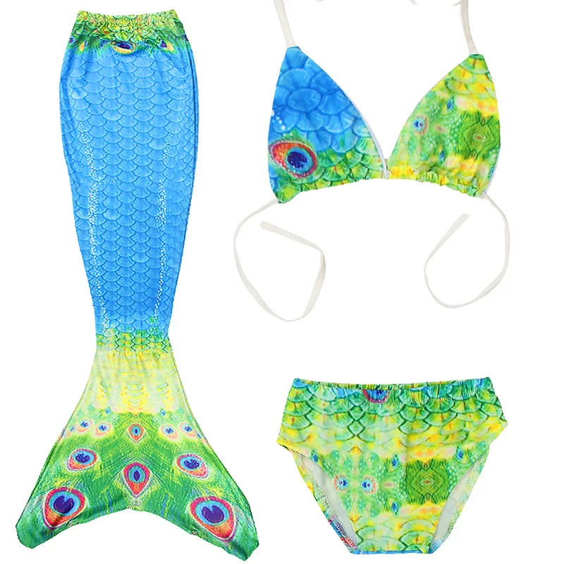 New Summer Swimming Beauty Fish Tail Role Playing Fantasy Swimsuit Children's Princess Pool Swimsuit Party Holiday Gift No Fins view 4