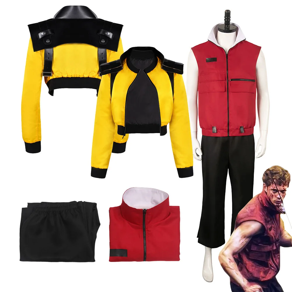 Disfraz de chaqueta de Cosplay del 27 de junio de 2024 para niño, traje rojo de la película Kills World Roleplay, ropa de disfraz para Halloween y Carnaval