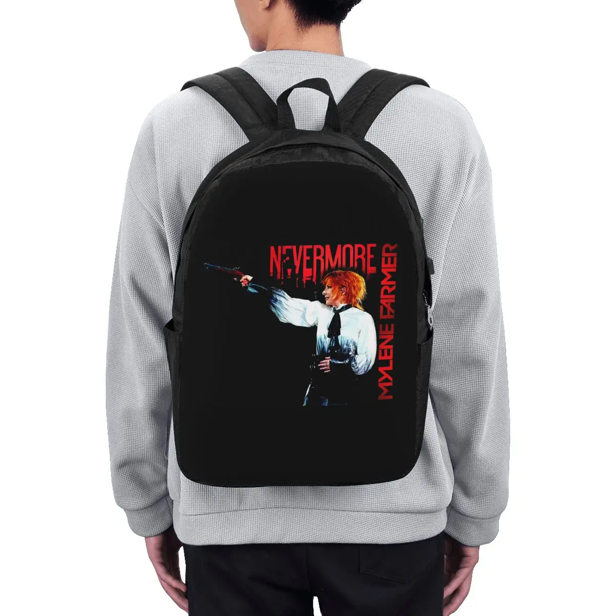 Nevermore Tour Libertine Mylene Farmer Backpack Travel Notebook Bag Computer College Student School Bag Laptop