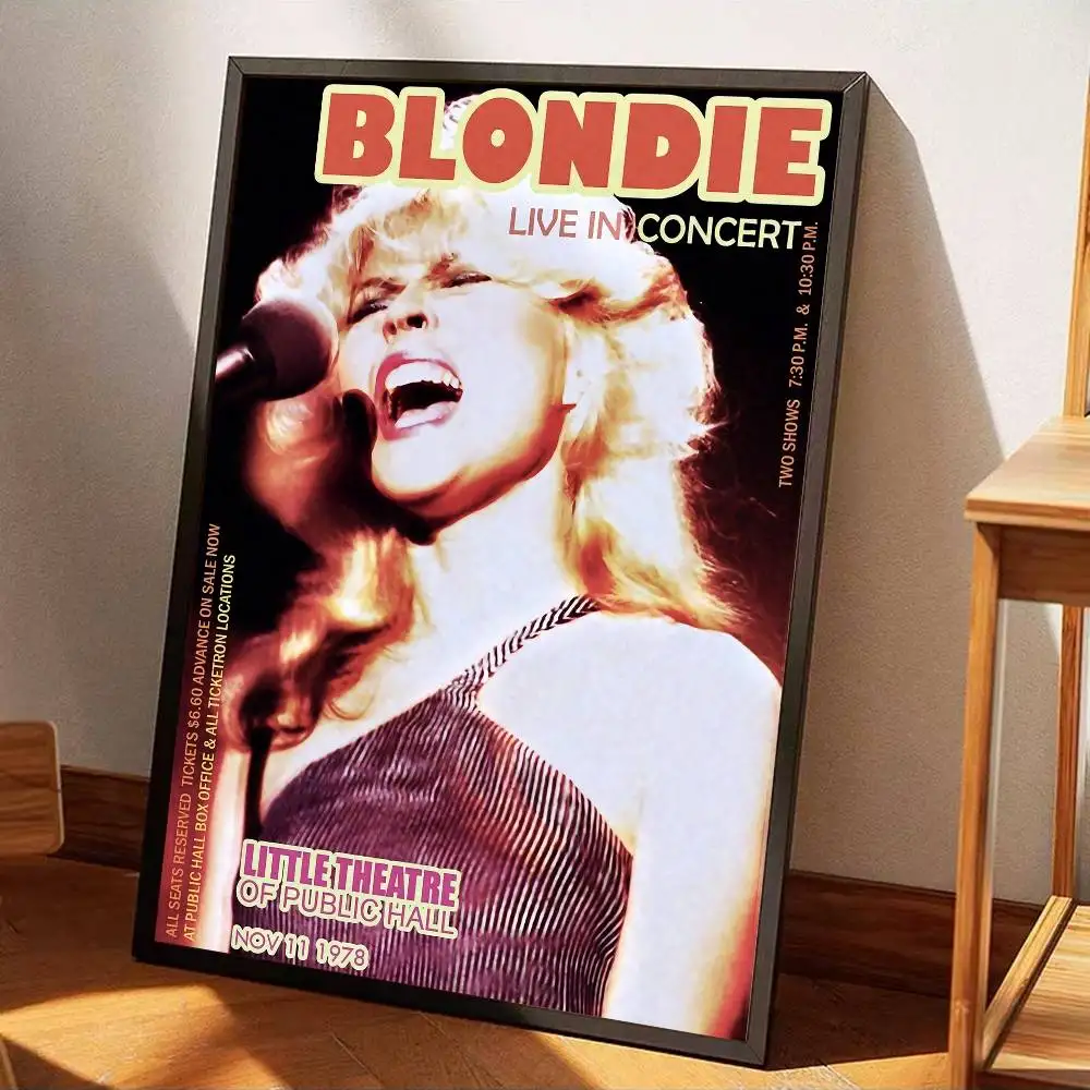 فاسق روك باند بي بلوندي ورق أبيض ملصق HD جودة ملصق جدار الفن اللوحة غرفة الدراسة جدار ديكور #6