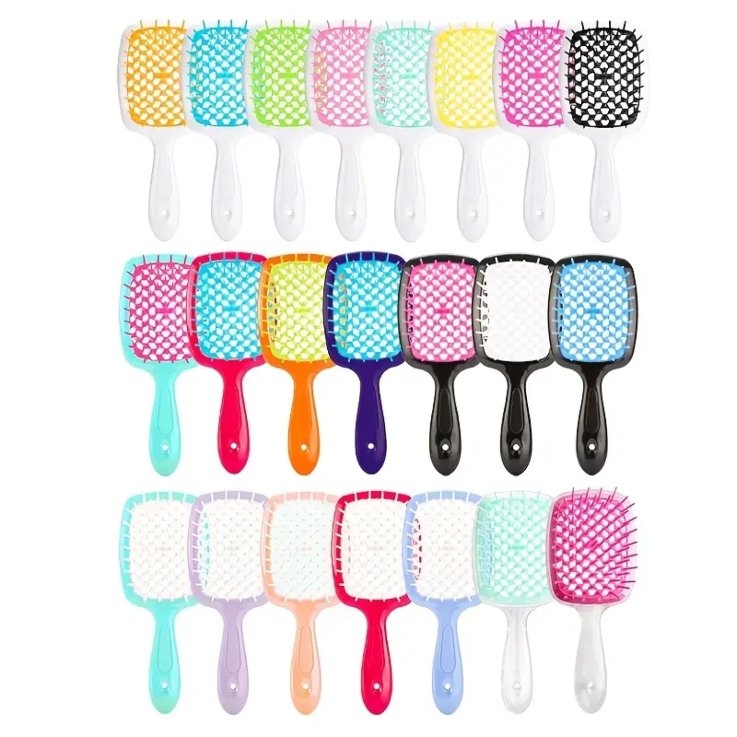 Elastic Hair Comb for Women, Styling and Combing Hair with Portable Massage Brush, Relaxing Hair Massage Comb African scrub net