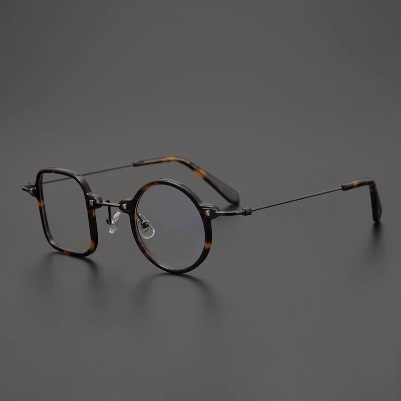 Fashion Novel Design of Square And Circular Frames With Different Shapes Premium Acetate Titanium Unisex Hiagh Quality Glasses