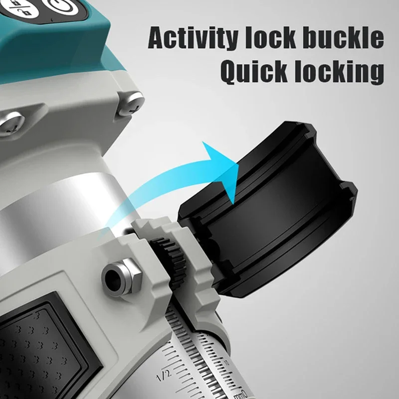 6 سرعات فرش يده الكهربائية المتقلب اللاسلكي جهاز توجيه الخشب 6/6.35/8 مللي متر النجارة النقش الشق لبطارية ماكيتا