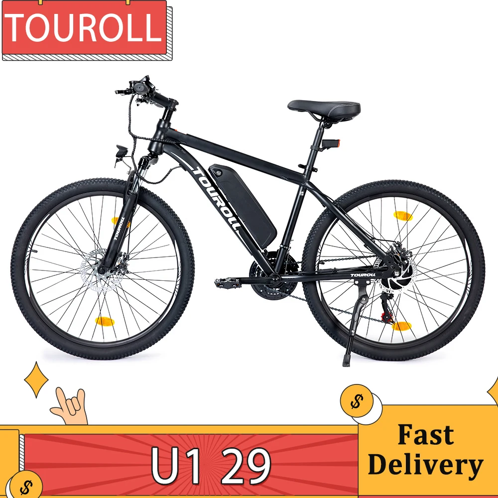 Touroll U1 MTB Electric Bike with 250W Motor 29-inch Off-Road Tire 36V 13Ah Battery Max 65km Range Disc Brake IPX4 Waterproof