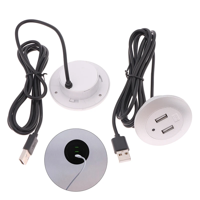 Splitter Lade 2/3 Port USB Desktop Embedded Ladegerät Für Handy 2/3 USB HUB Computer Schreibtisch Daten Linie