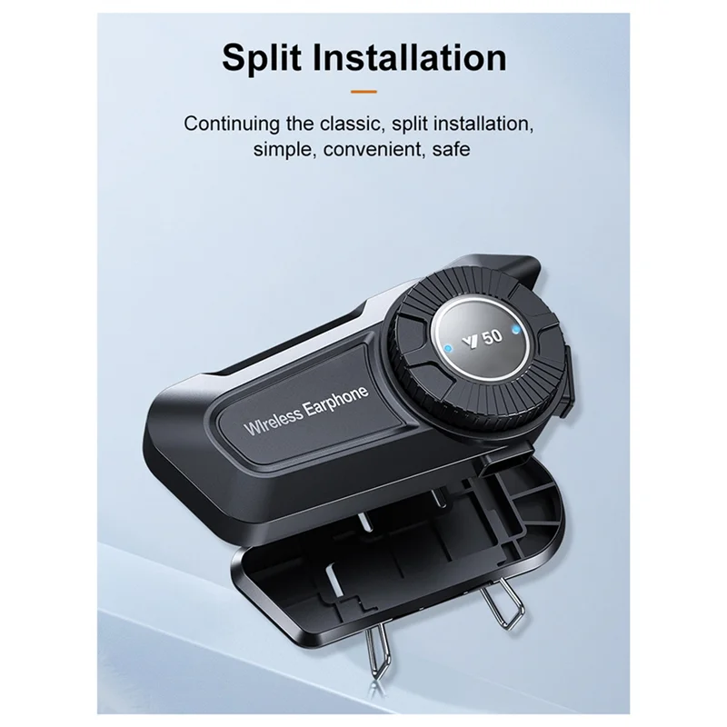 

Y50 Roulette Wheel Rotation Motorcycle Helmet Headset Bluetooth 5.3 Wireless Headphones Earphones IP67 Waterproof-N33R