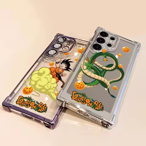 Case for Samsung Galaxy S21 Plus S24 S25 Edge S22 Ultra S20 FE S23 Soft Phone Cover Cute Anime Dragon Ball Z