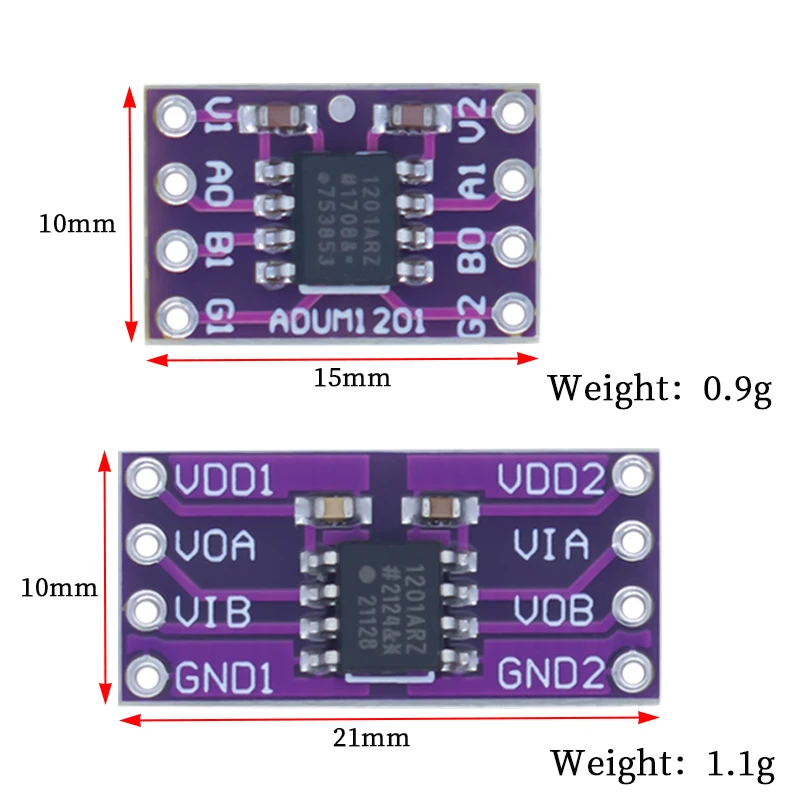 Long and short Magnetic Isolator Board Module Replace Optocouplers CJMCU-1201 ADUM1201 Isolator  SOIC 8 Isolator SPI Interface