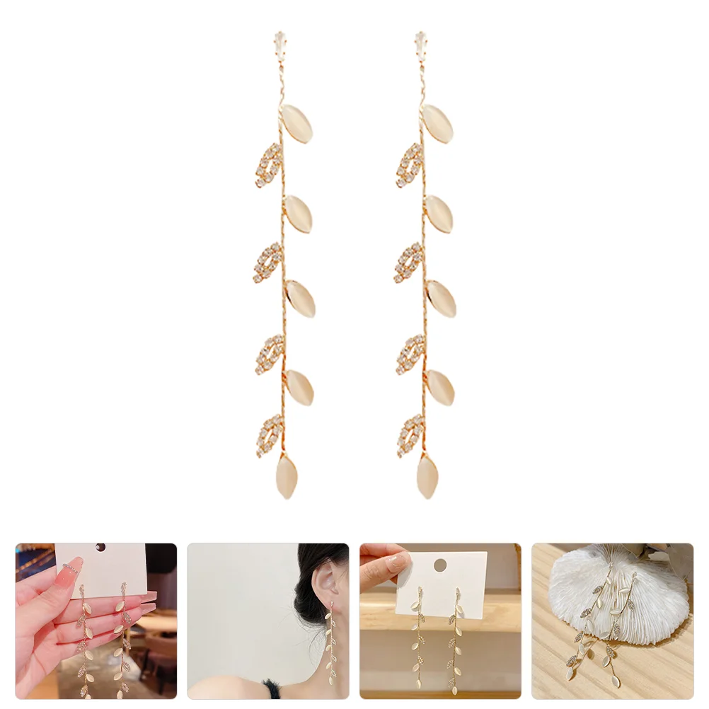 

Leaf Earrings Dangle for Women Statement Delicate Aesthetic Teen Girls Trendy Woman