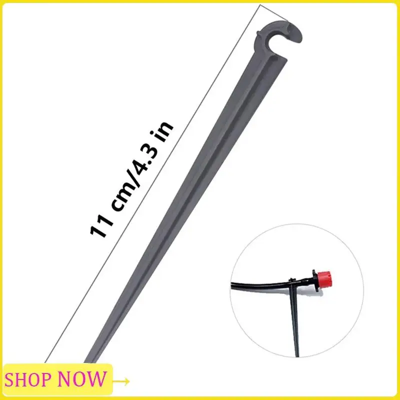 Especial Irrigation Drip Support Stakes 1/4 Inch Tubing Hose For Vegetable Gardens Flower Beds Herbs Gardens Black 800 Pack