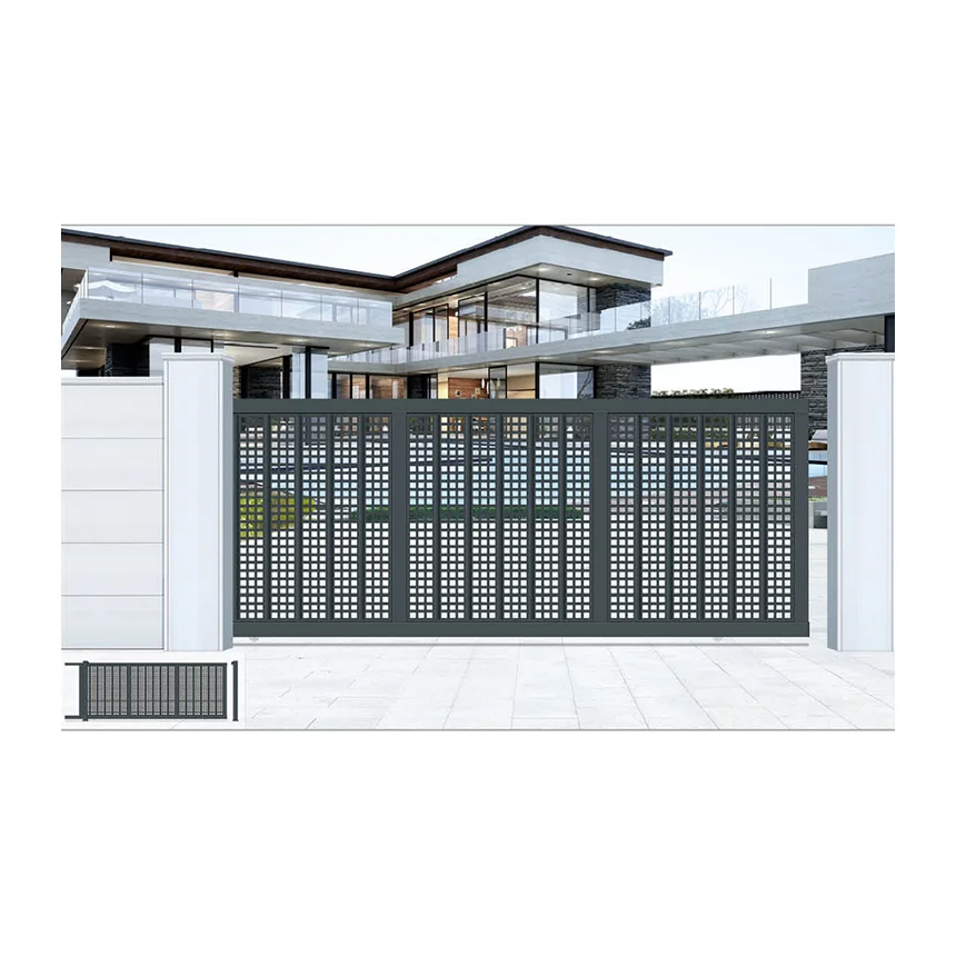 Aluminum Entrance Gates Automatic Driveway Sliding Gate for Garden