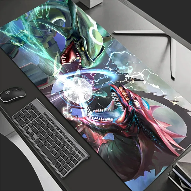 Mauspad, groß, XXL, PC-Schreibtischunterlage, Gamer-Büroteppich, Tastatur, Tisch, Gaming-Zubehör, P-Pokemons Rayquaza Mauspad