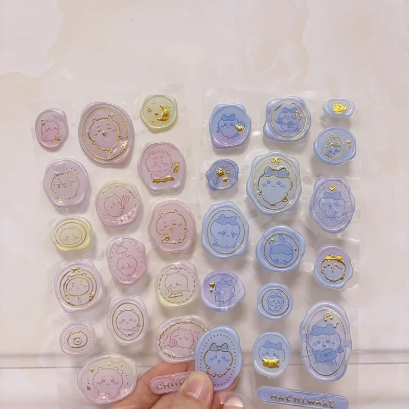 Chiikawaed Cute Cartoon Wax Seal Stickers Self‑Adhesive Decor Decals for Journal Scrapbook Notebook DIY Handcraft Stationery - view 2