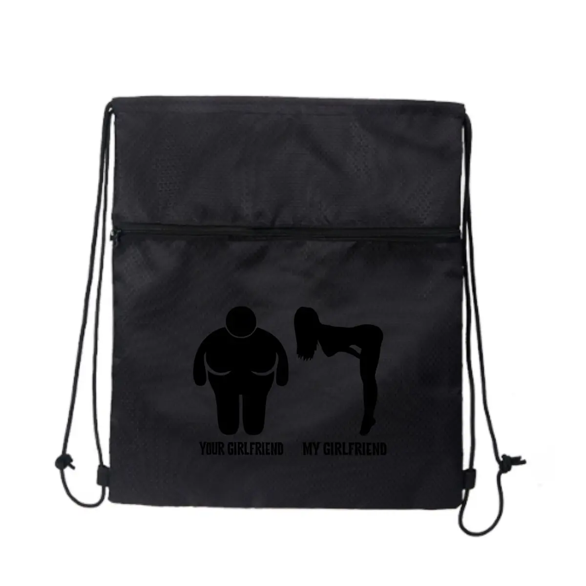 

Ваша подруга против силуэтов моего подруги Модный рюкзак на шнурке Портативный дорожный рюкзак