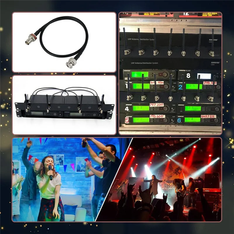 

Удлинительный кабель для беспроводной микрофонной антенны длиной 2 фута с разъемом BNC, комплект из 2 шт. для систем монтажа в стойку