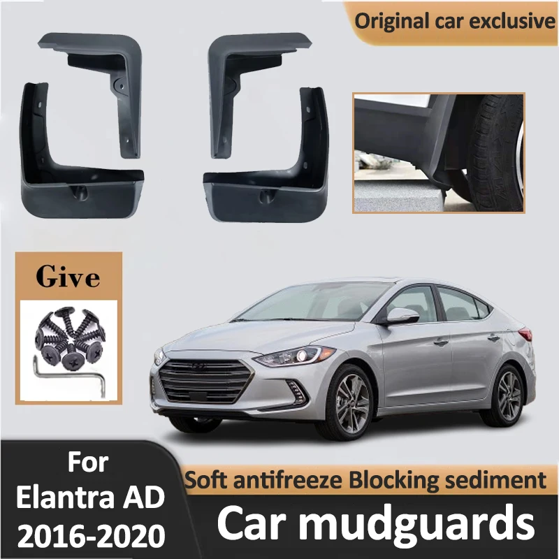 

Front Rear Mudflaps For Hyundai Elantra AD 2016 2017 2018 2019 2020 Avante Mudguards Mudguard Mud Flaps Splash Guard Accessories