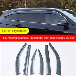 Fit For Toyota Highlander Kluger 2015-2021 2022-2025 Car Window Visor Awnings Shelters Vent Shades Sun Rain Deflector Guard