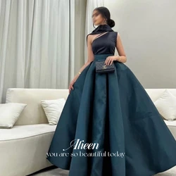 Aileen Line A Evening Dresses Woman Elegant and Pretty Women's Dresses for Prom Eid Al-fitr Color Matching Ball Gowns Satin Gala