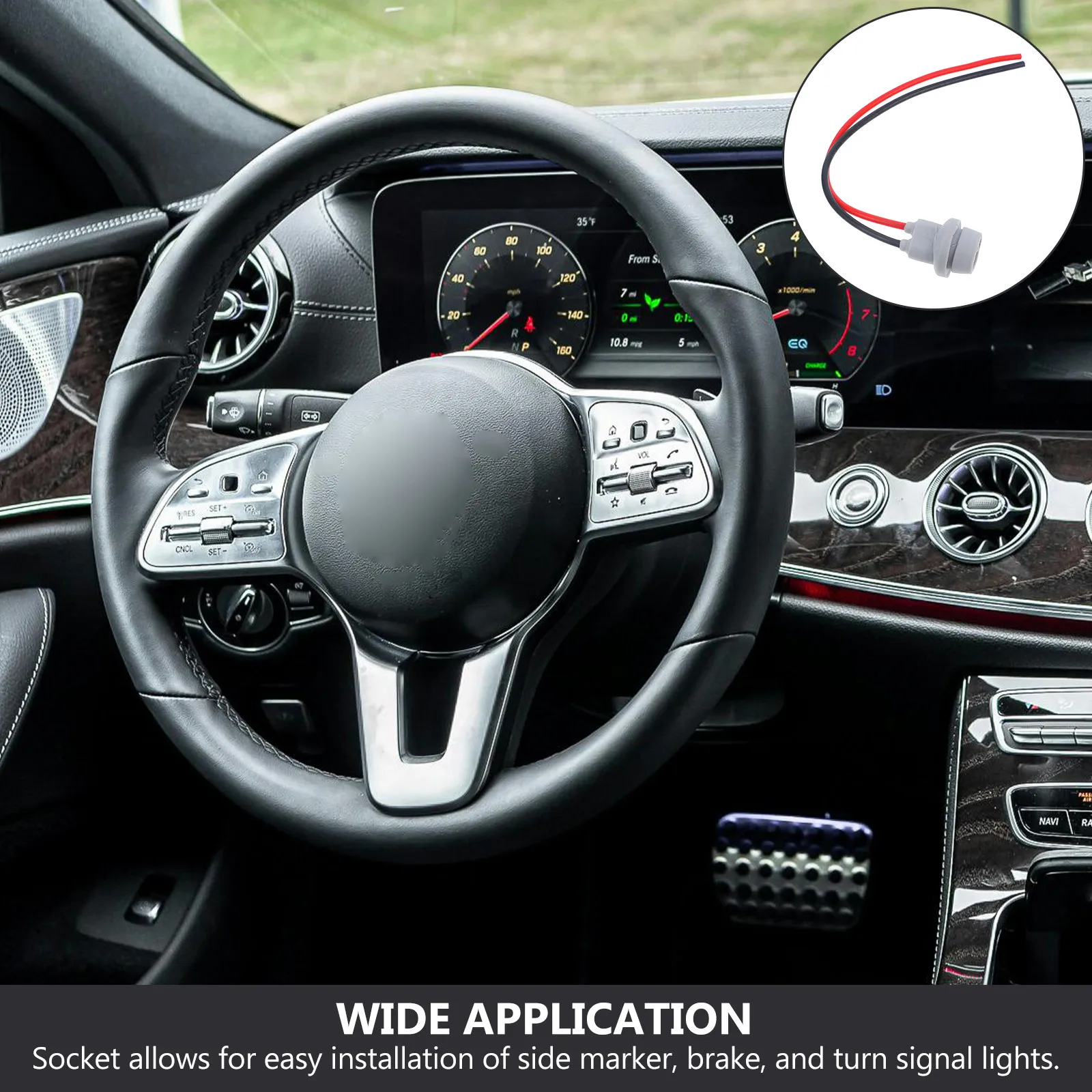 

2Pcs Car Light Bulb Socket Instrument Light Holder T10 Socket Turn Signal Lamp Adapter Auto Lamp Base Connector