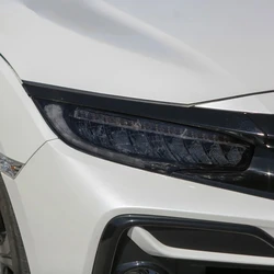 Auto Koplamp Beschermende Film Voorlicht Transparant Gerookt Zwart Tpu Sticker Voor Honda Civic 10e Gen 2016-2021 Accessoires