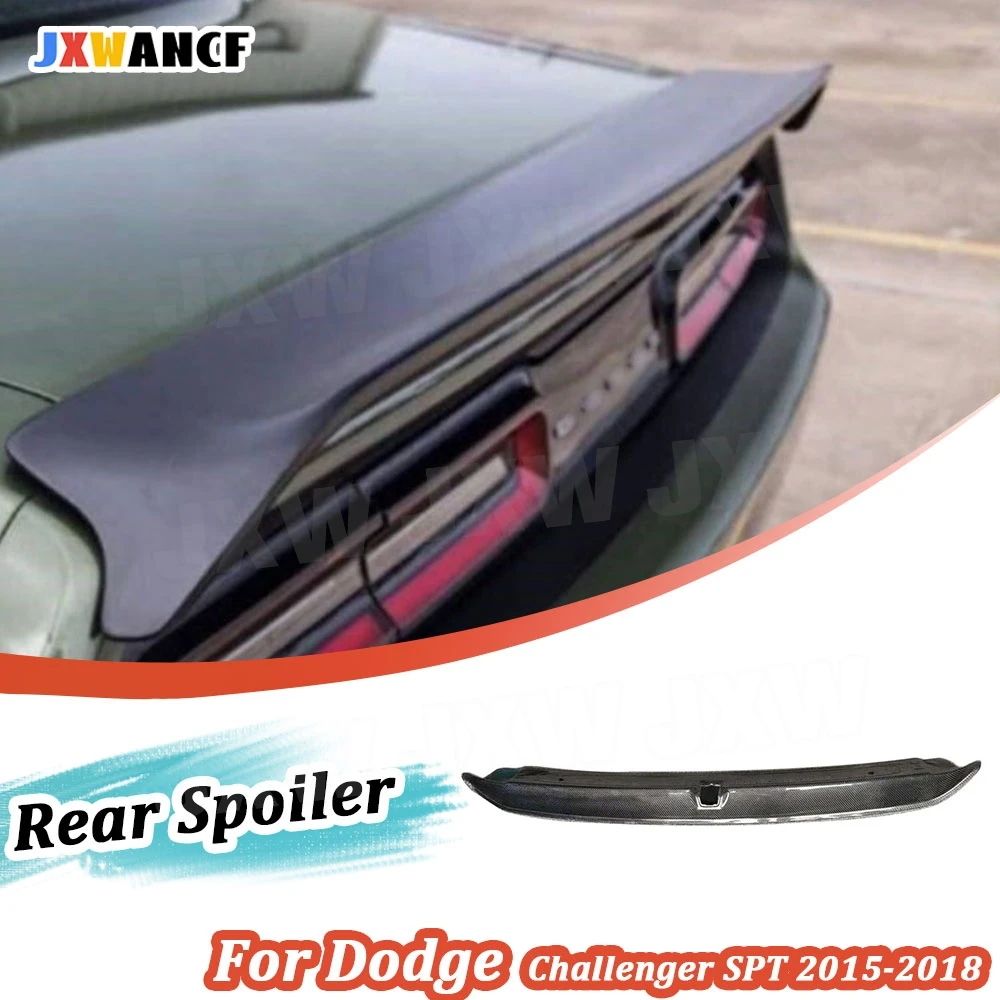 

JXWANCF For Dodge Challenger SPT 15-18 Carbon Fiber Racing Rear Spoiler Wing Rear Trunk Spoile Rear Trunk Duck Spoiler Wing ABS
