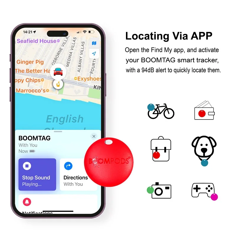 Bluetooth GPS Tracker for Air Tag Replacement Via Apple Find My to Locate Bag Bottle Card Wallet Bike Keys Finder MFI Smart ITag