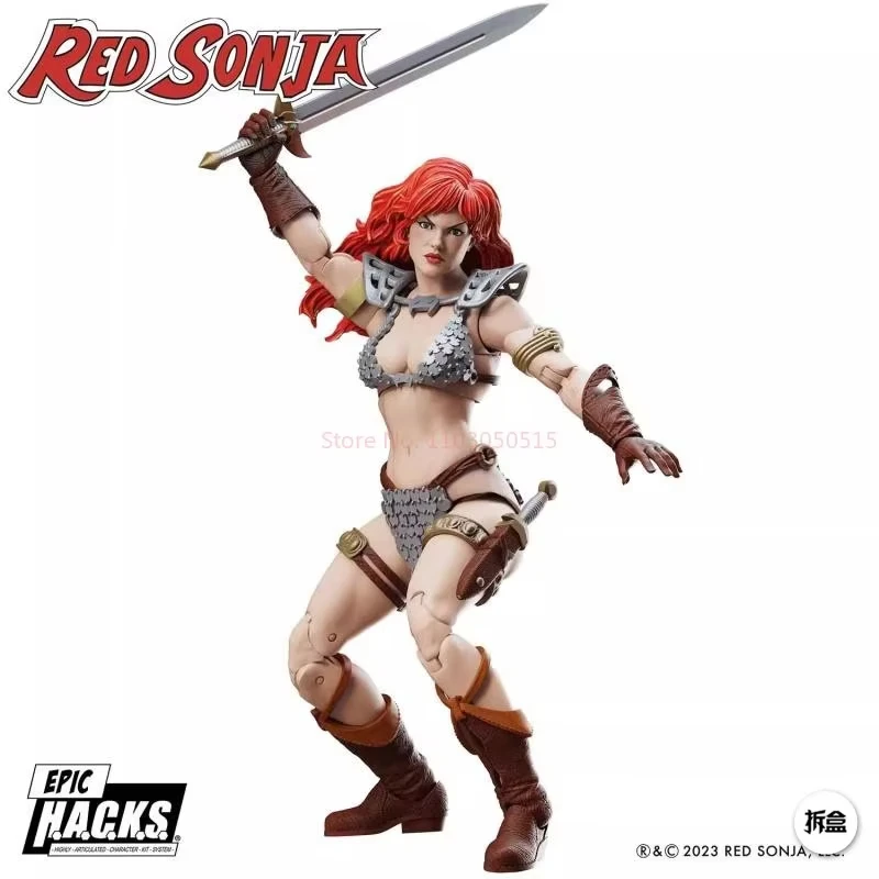 متوفر في المخزون Boss Fight Studio بمقياس 1/12، شخصية Red Sonja للذكرى الخمسين ملحمة H.A.C.K.S. سلسلة مع قاعدة عرض نموذجية مفصلة #2