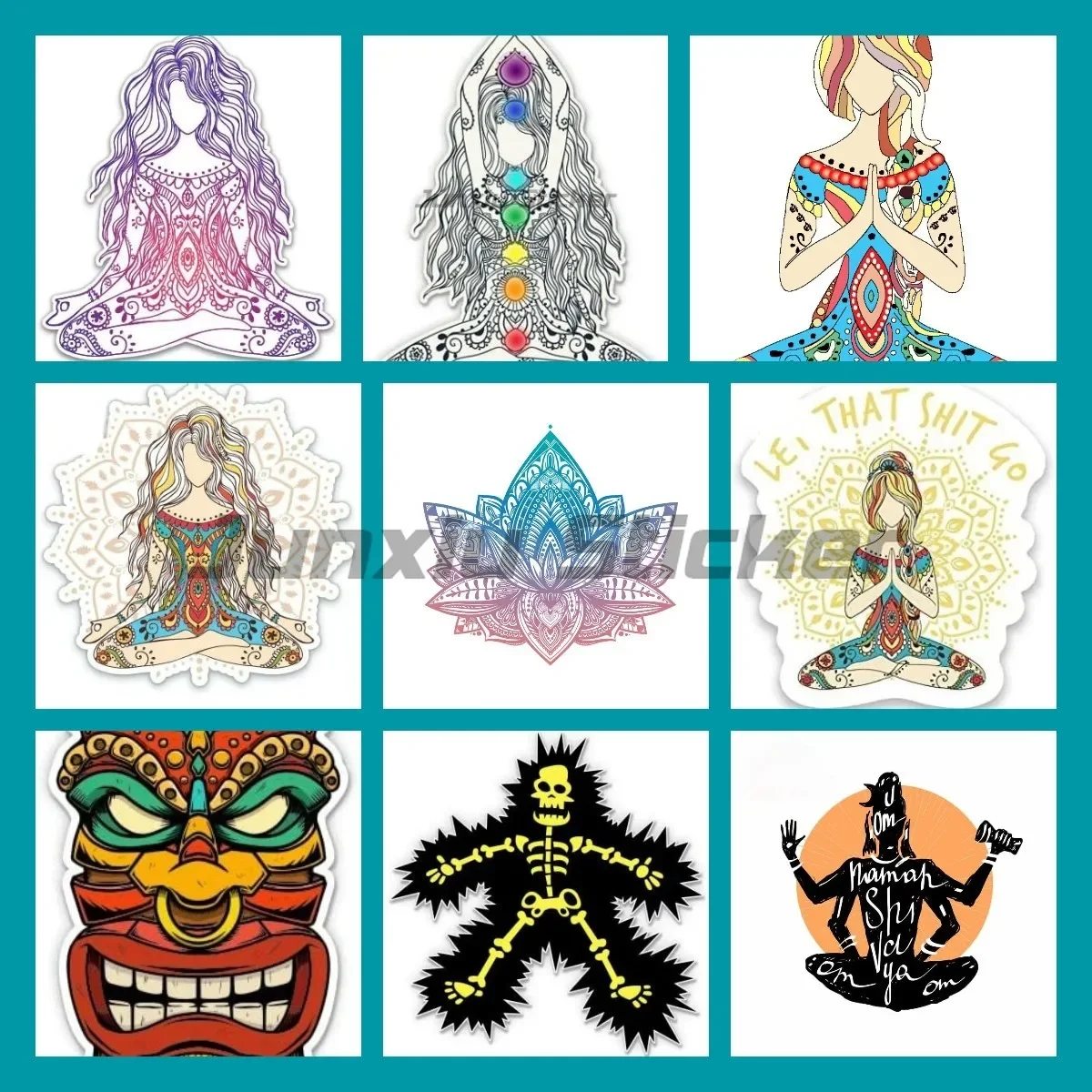 

Funny Car Stickers Yoga Girl Waterproof Decals for Car Laptop Cute Vibrant Colors PVC Decal