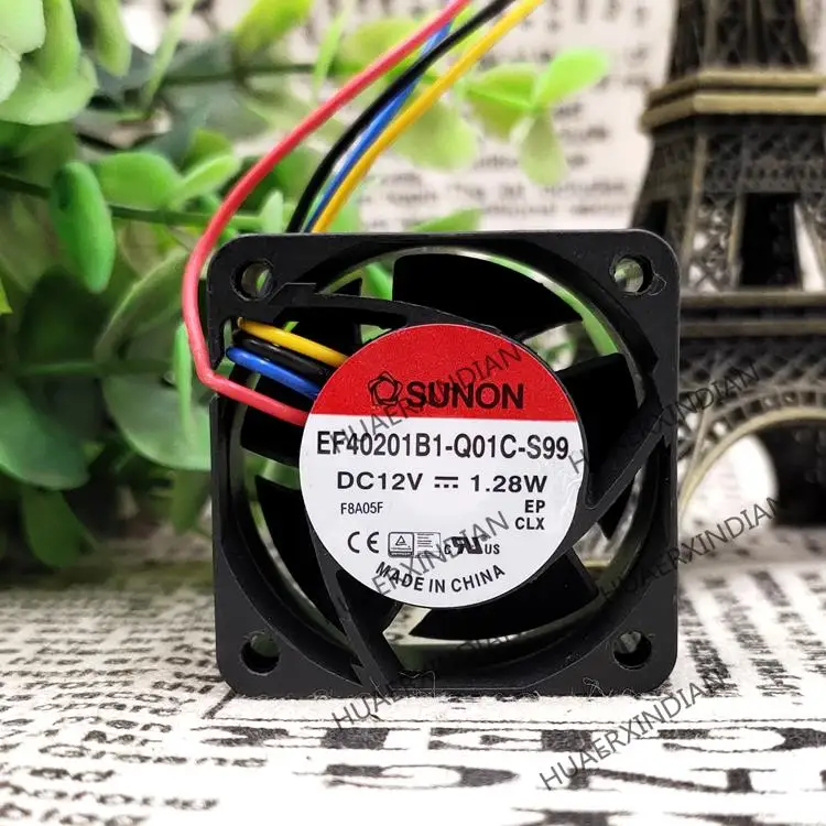 Novo/EF40201B1-Q01C-S99 4020 dc12v 1.28w 4 kit de montagem do ventilador de refrigeração