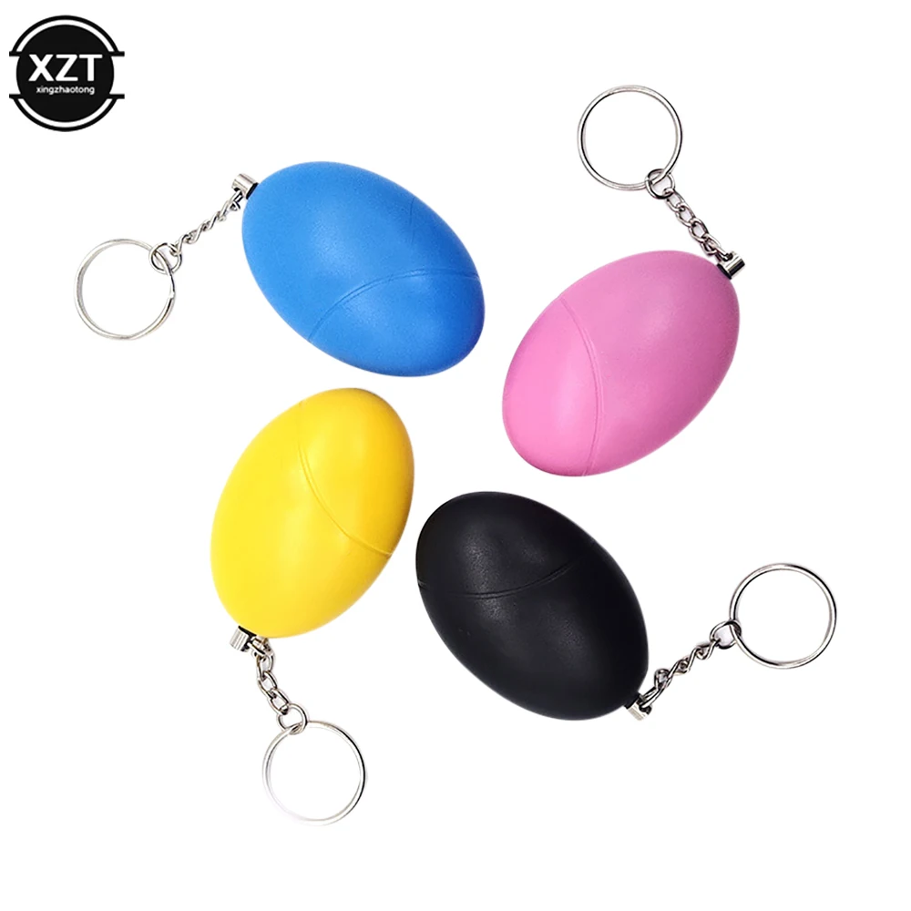 100dB Self Defense Alarm Security Protect Alert Personal Safety Scream Loud  Egg Shape Keychain Emergency Alarm For Child Elder