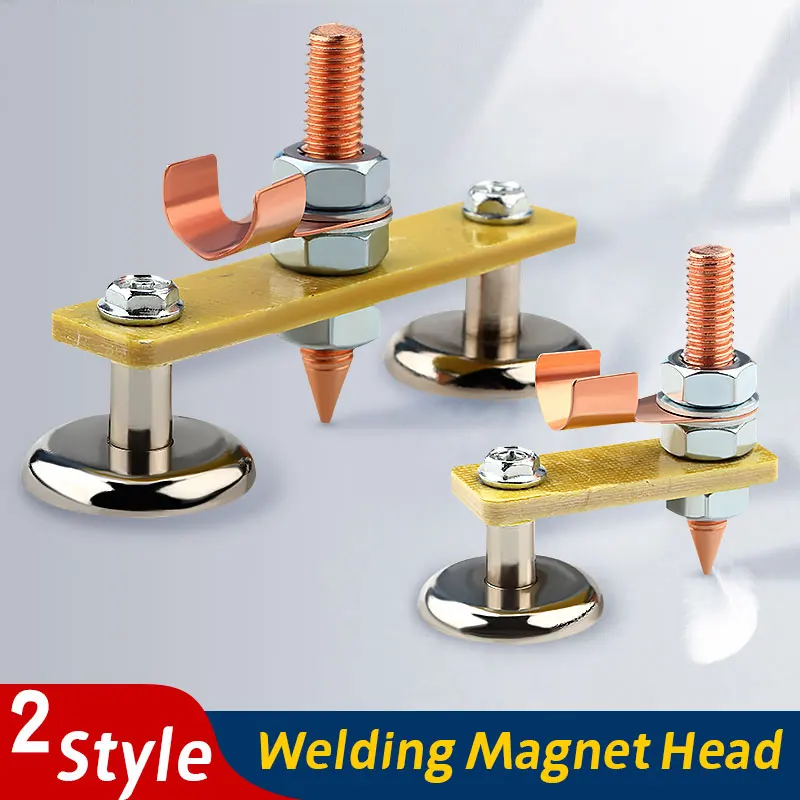 1pc Welding Magnet Head Magnetic Welding Ground Clamp Holder Fixture Strong Welder Sheet Metal Repair Machine Ground Wire Clamp