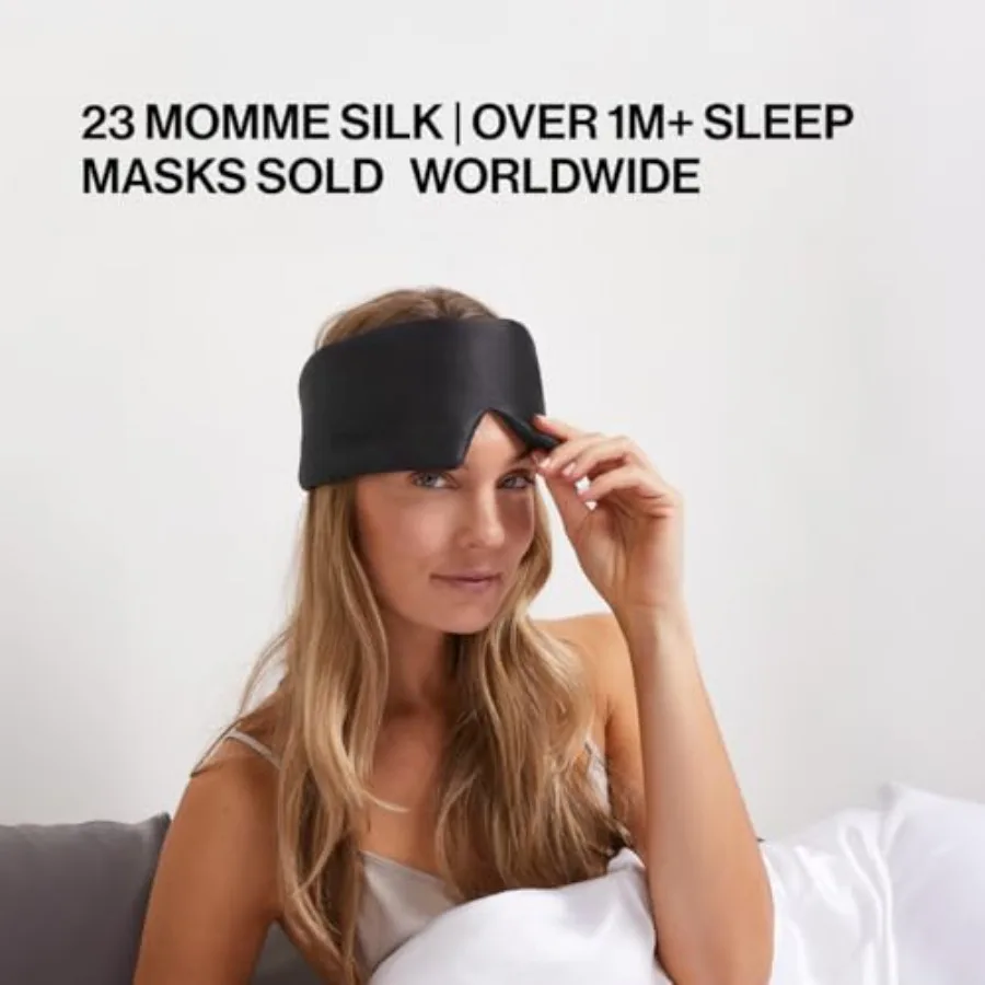 Deep Sleep Mask for Women and Men - 23 Momme Mulberry Silk Eye Mask for Sleeping and Travel, 100% Blackout, Adjustable Strap, C view 3