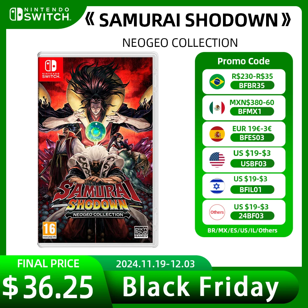 SAMURAI SHODOWN NEOGEO COLLECTION - Nintendo Switch Game Cartridge Physical Card Support TV Tabletop Palm Game Mode