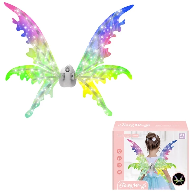 

Princess ButterflyWings for Kids FairyWings Backpack FairyWings Party Props for Girls Luminous Costume Child Gift