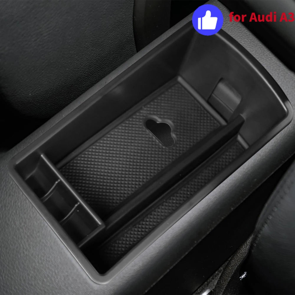 ABS Car Center Console Armrest Storage Box Container for Audi A3 8V 2013 - 2019 Accessories