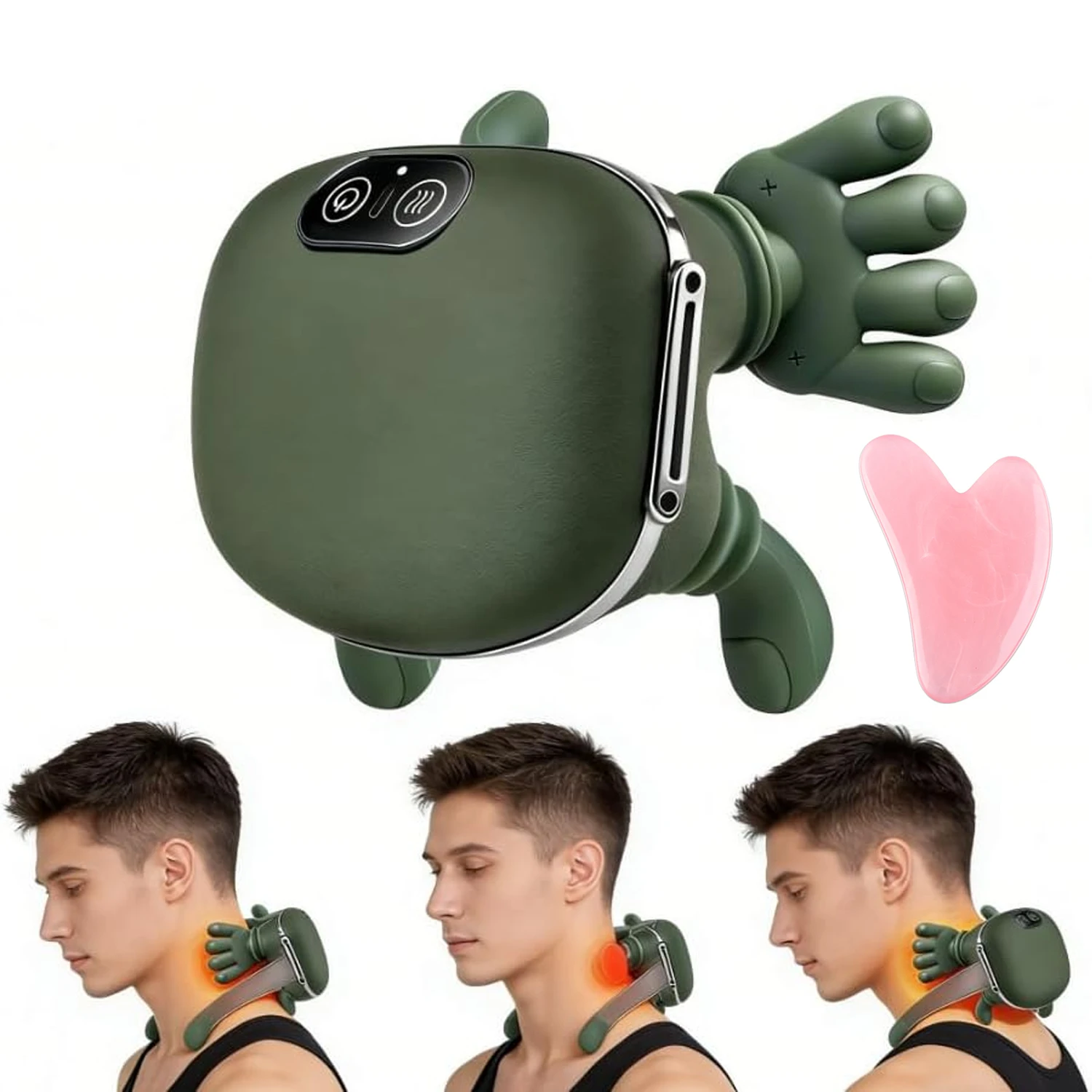 

Бионический массажер для шеи и плеч с подогревом, электрический массажер для спины, массажная подушка для мышц, массажер для шеи, поясницы, ног, тела, 3 режима