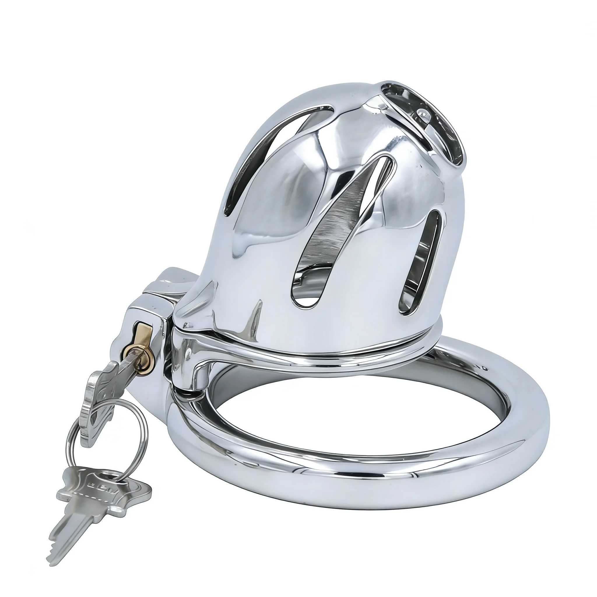 Long-term Wear Male Chastity Cage, Ergonomic Stainless Steel Penis Lock with Smooth Edge, Breathable Cock Cage for 24/7 Abstinen