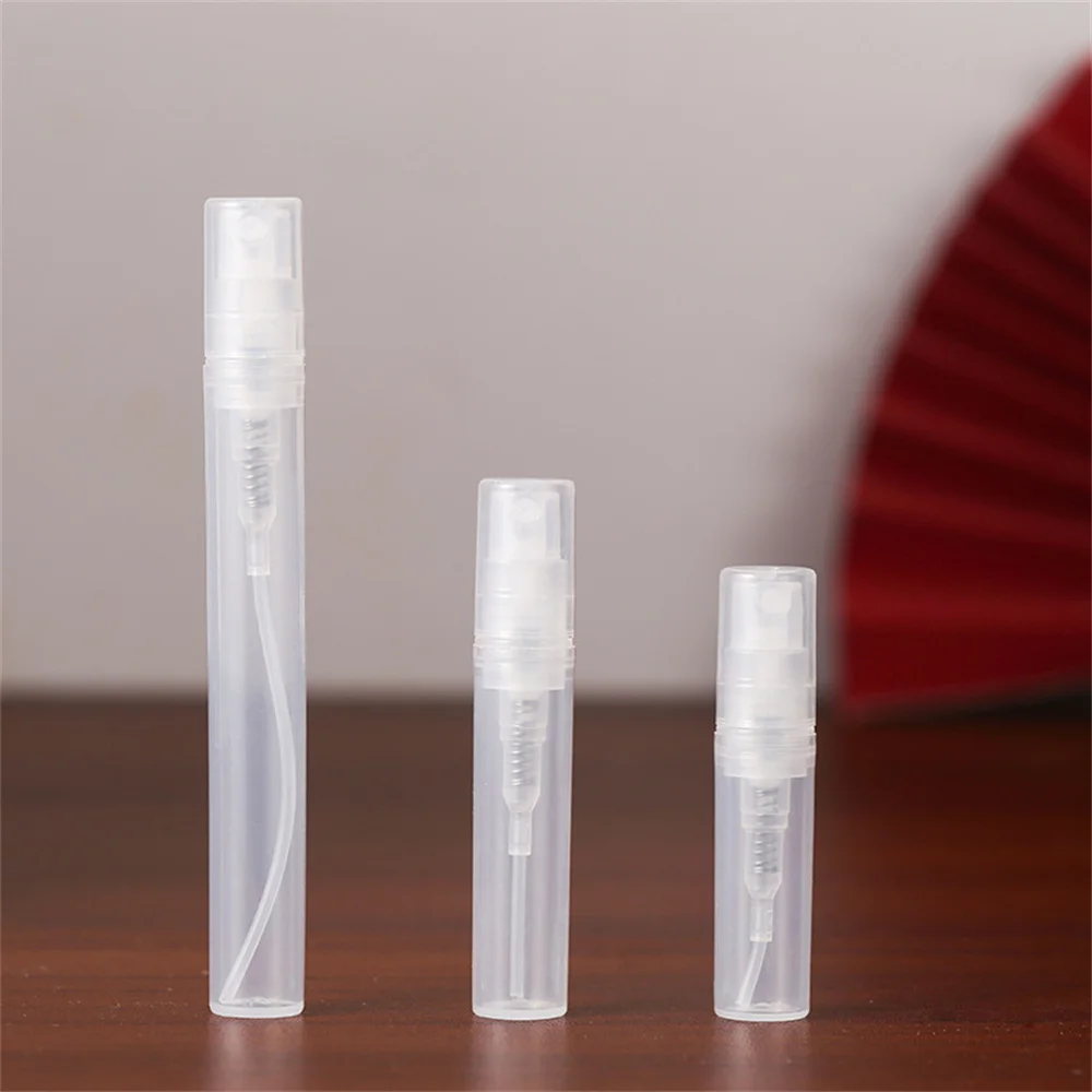 20pcs/lot 2ML 3ML5ML Clear Plastic Spray Bottle Portable Perfume Atomizer Mini Sample Test Tube Thin PET Vials