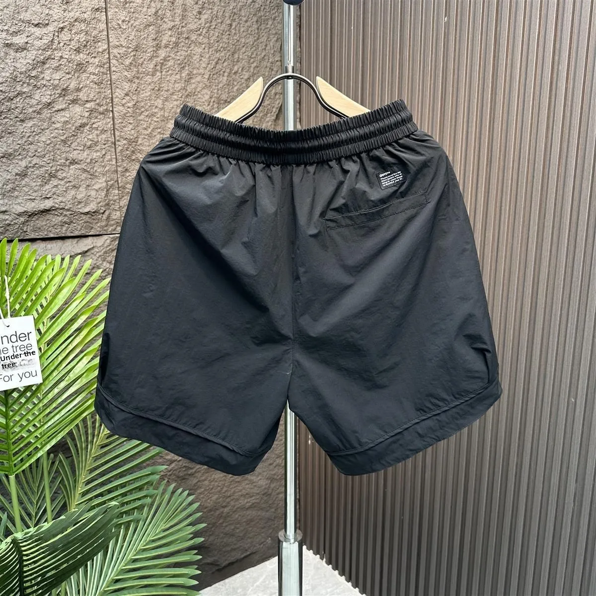 

Summer Men's Casual Beach Shorts Thin Five-Point Pants Loose Fit Polyester Fiber Youth Fashion Vintage Hong Kong Style Workwear