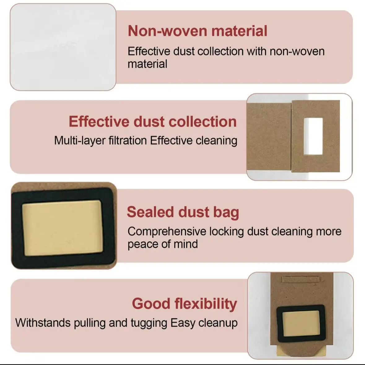 Dust Bags Roborock T7S T7S Plus S7 S7 Plus S7MAX S7 MAXV Vacuum Cleaner Dust Bag Household Sweeper Cleaning Tool Replacement