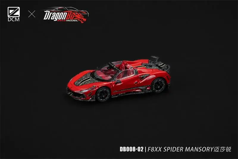 D.BoModel & DCM 1:64 F8xx Spider MANSORY gradiente azul-blanco/rojo Limited999 coche modelo fundido a presión