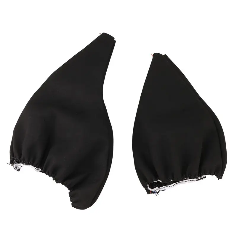 Durable-Car Gear Shift Collars Manual Handbrake Gaiter Boot Cover For BMW- 3 Series E36 E46 E30 E34 M3 Z3 Black Suede Leather view 4