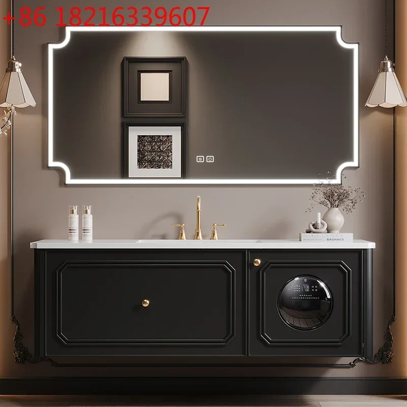 TAO Retro new washing and drying machine, bathroom cabinet combination rock slab washing table, hand and face washing.