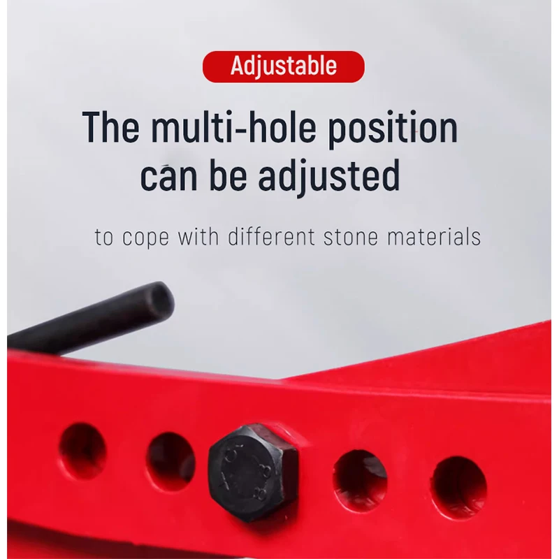 Heavy-Duty Adjustable Jaw Width Stone Lifting Clamp for Curb Stones with Rubber-Lined Jaws Marble Stone Lifter